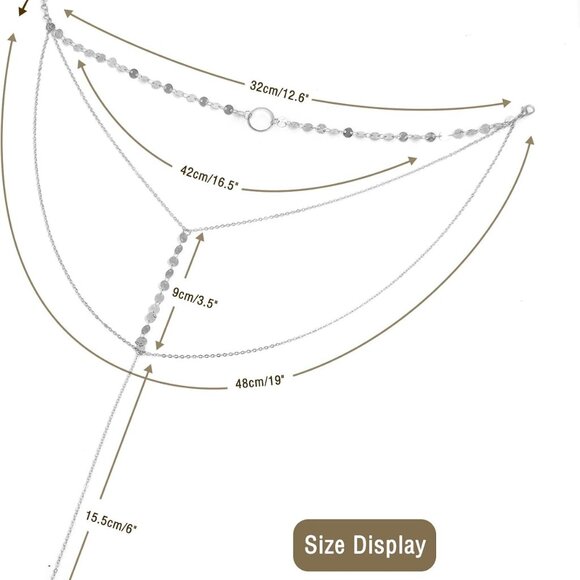 Choker Necklace Thin Long Chain for Women Lady - Picture 3 of 7